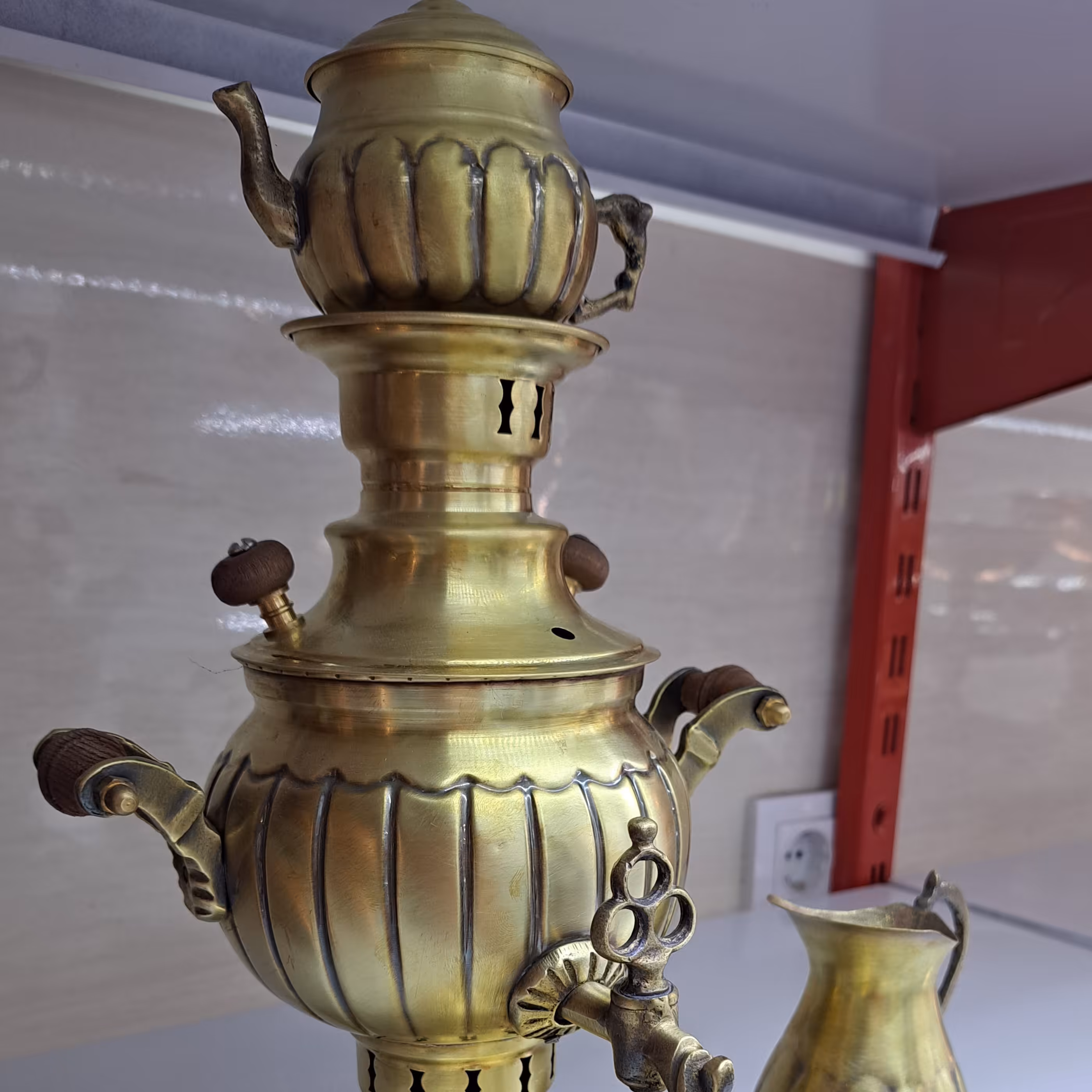 سماور ذغالی برنجی