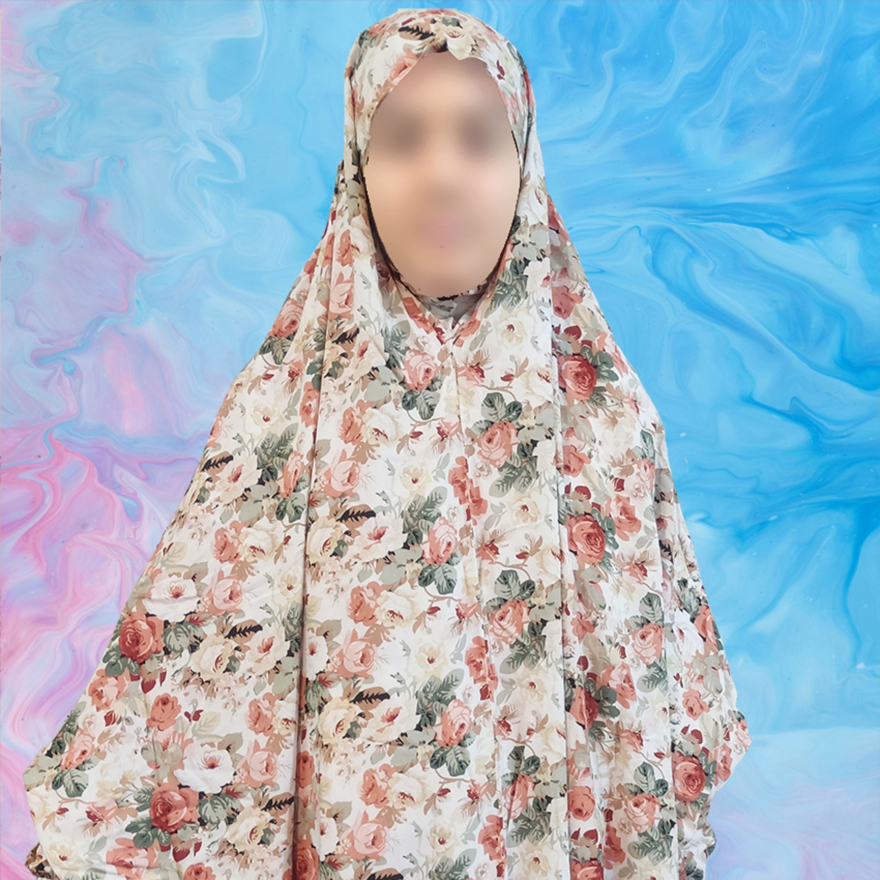 چادر نماز نخی جلوبسته آستین دار کدری (کودری)1