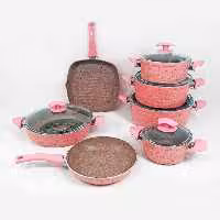 سرویس قابلمه 12 پارچه اویز  EVIZ مدل سوئینگ صورتی با ارسال رایگان