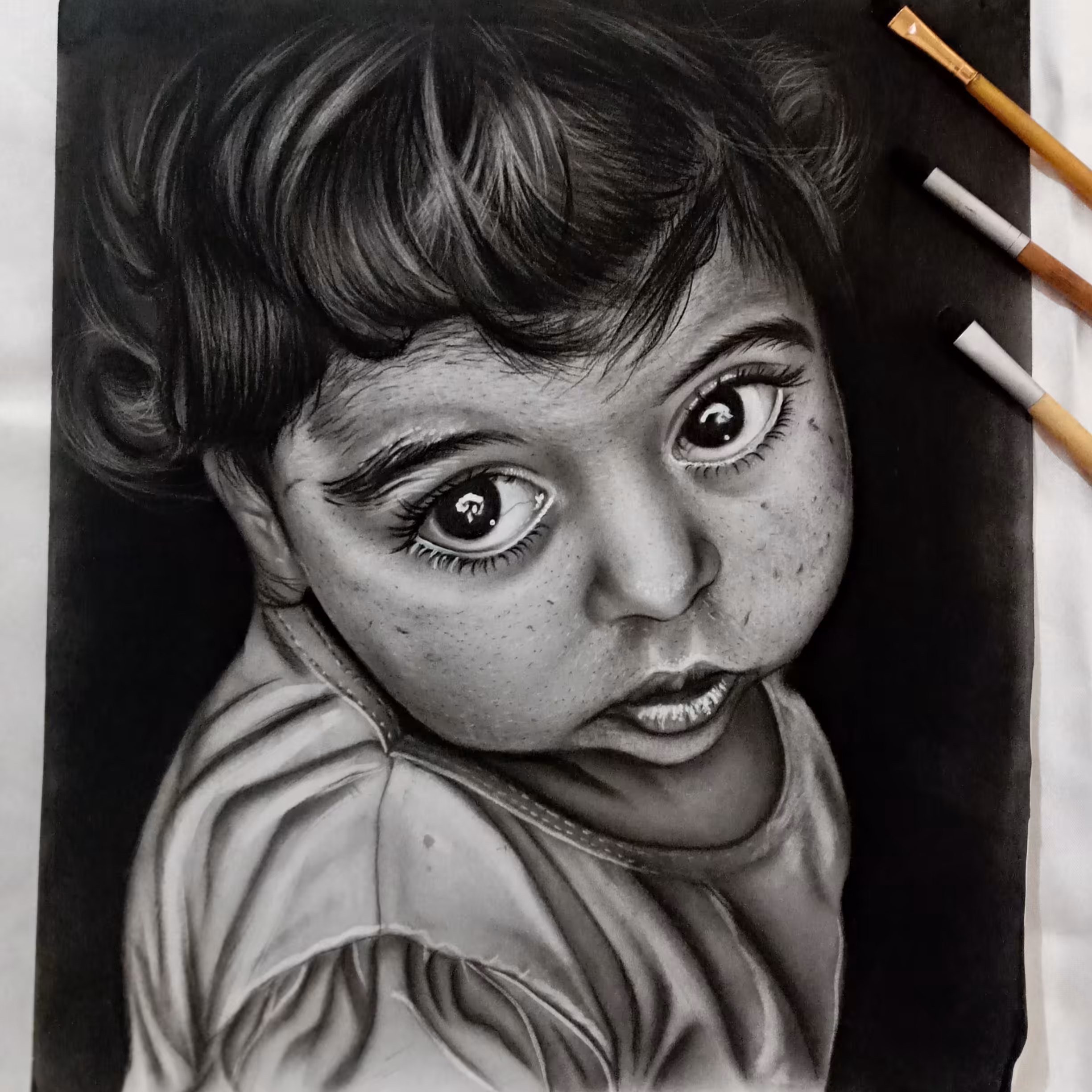 طردحی چهره سیاه قلم