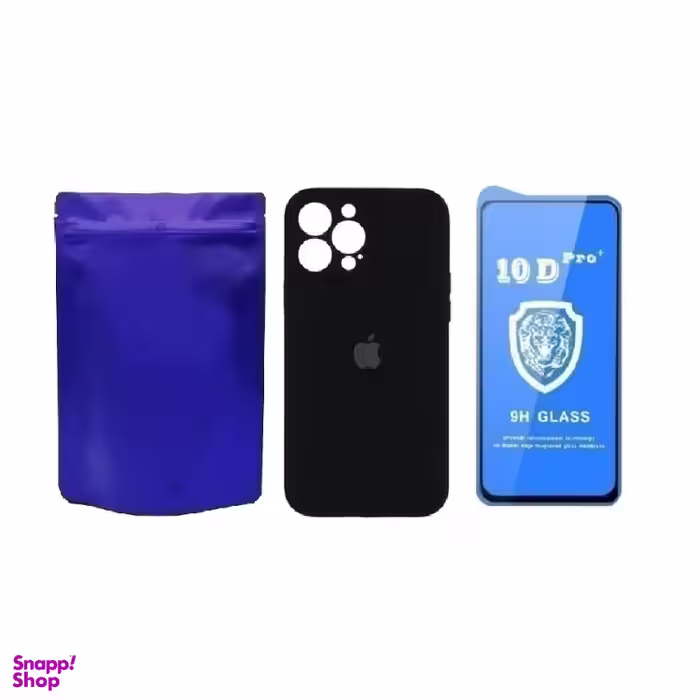 کاور گوشی موبایل مدل M-B Silicon طرح محافظ لنز دار مناسب اپل iPhone 13 Pro به همراه محافظ صفحه نمایش Ten-D
