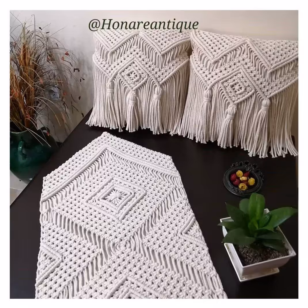 کاور کوسن مکرومه 