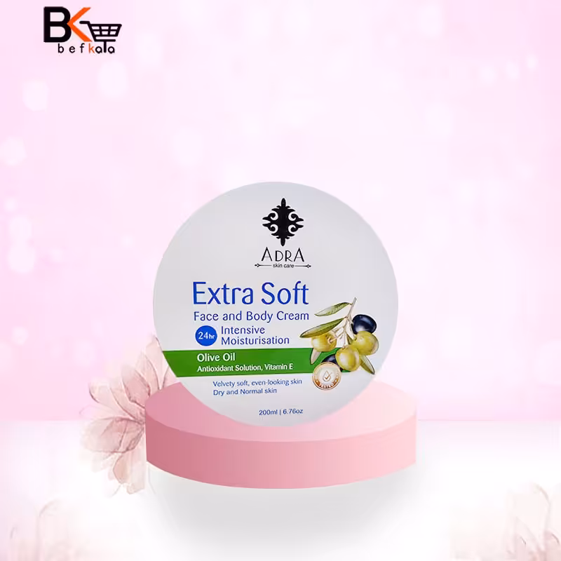 کرم مرطوب کننده دست و صورت و بدن 200 میل حاوی روغن زیتون کاسه ای آدرا