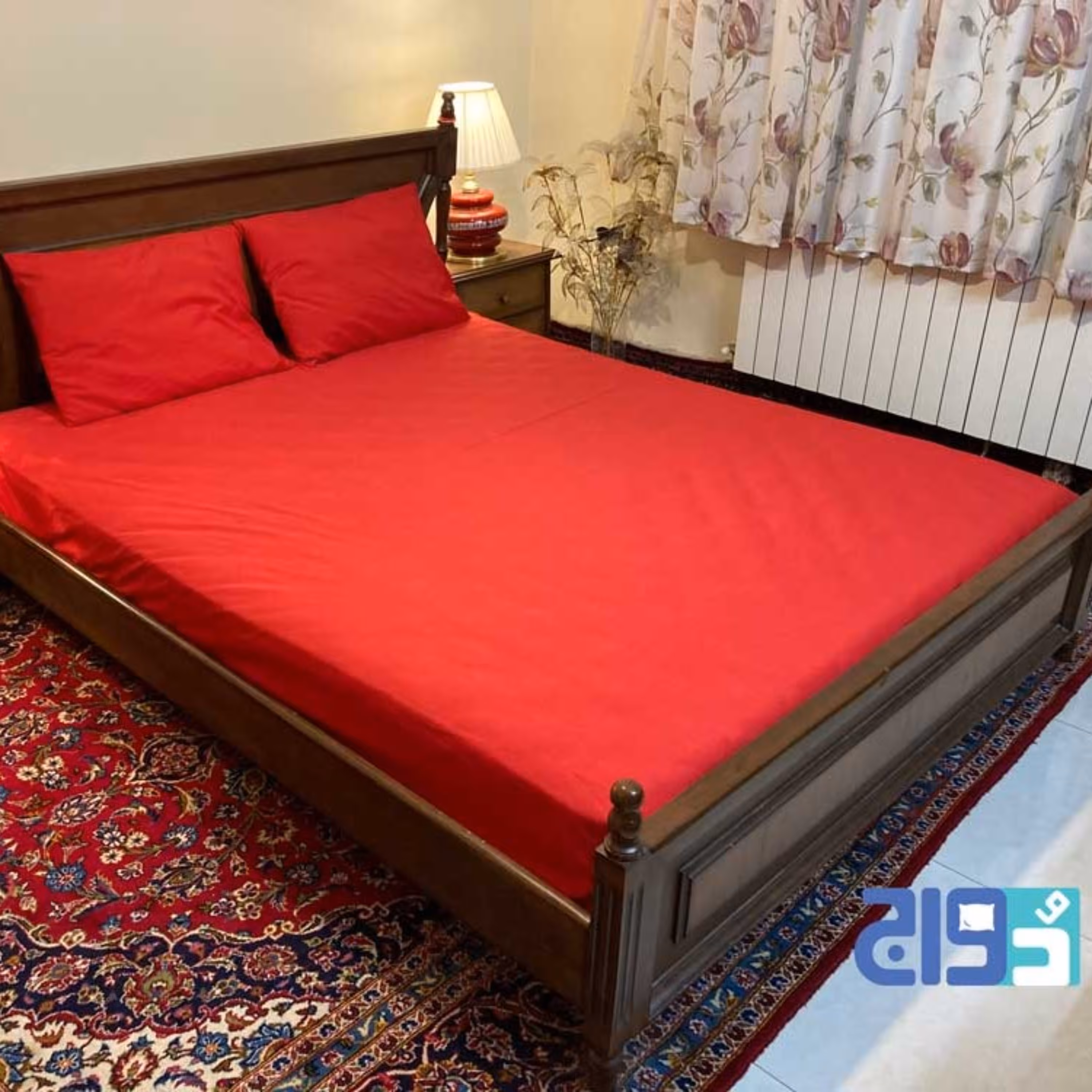 روتختی کشدار تترون ساده دونفره عرض180 رنگ قرمز(همراه تست یکماهه)