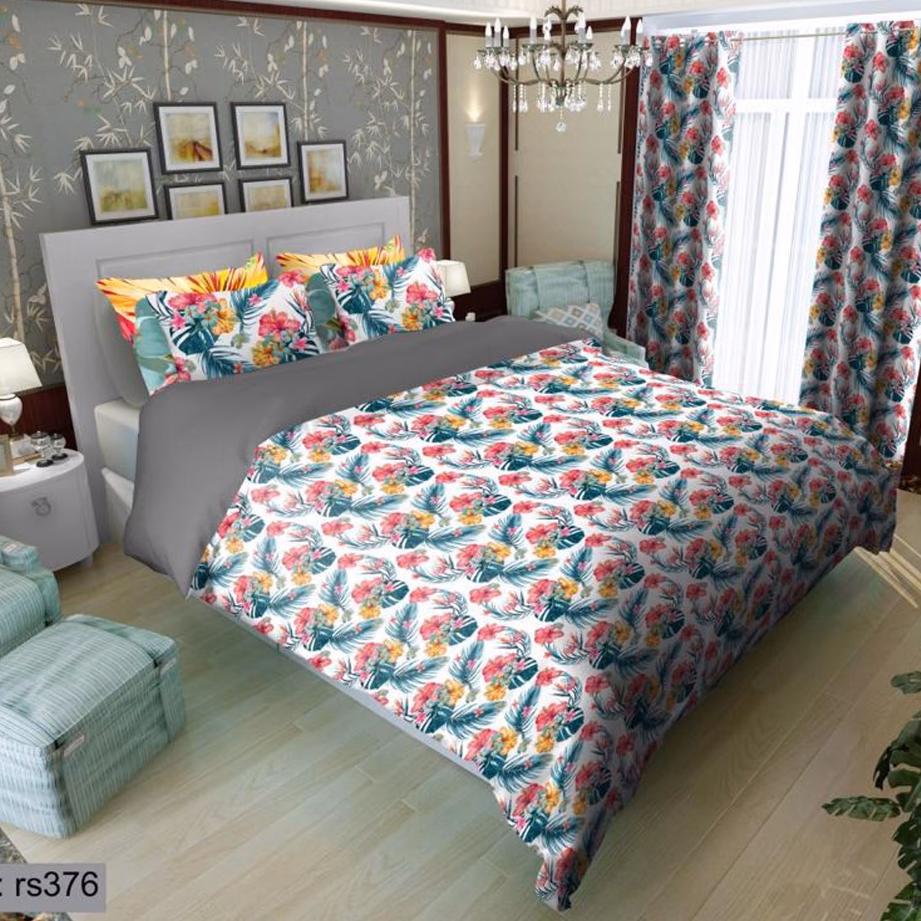 سرویس روتختی 2 نفره تنسل چاپی برندترک لند(Turk Land) rs 376