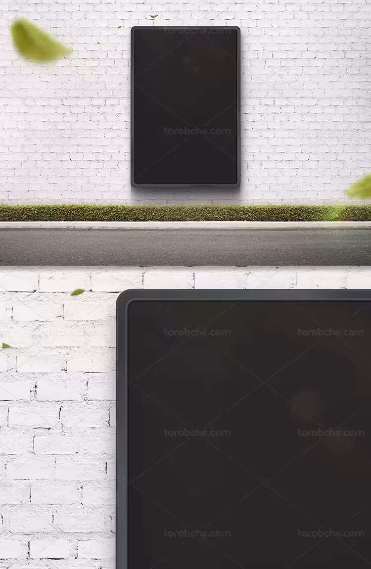 موکاپ بنر اطلاع رسانی شهری ایستاده | گرافیک با طعم تربچه