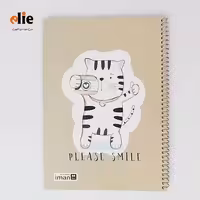 دفتر سیمی 60 برگ ایمان جلد کرافت طرح 033