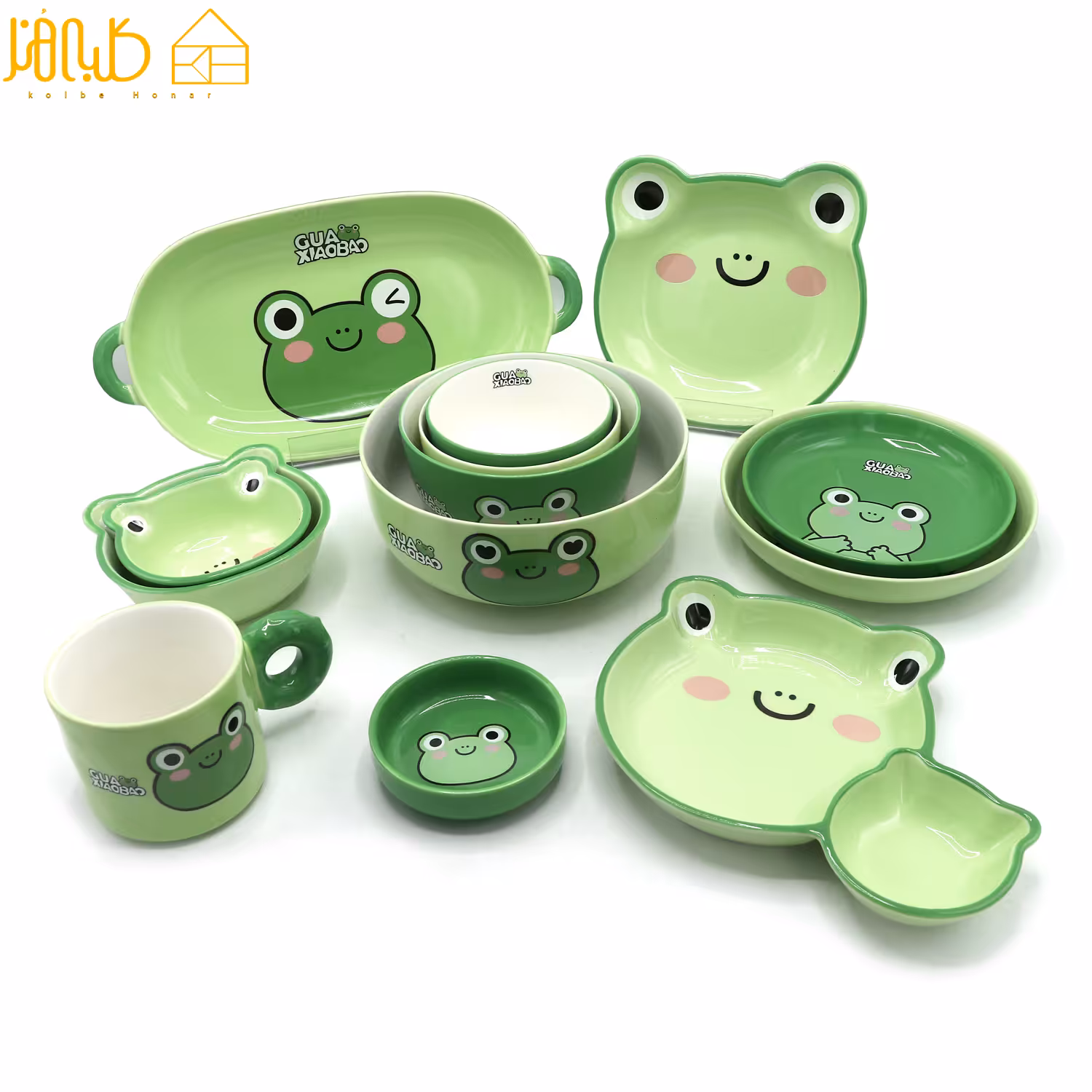 ست قورباغه سرامیکی