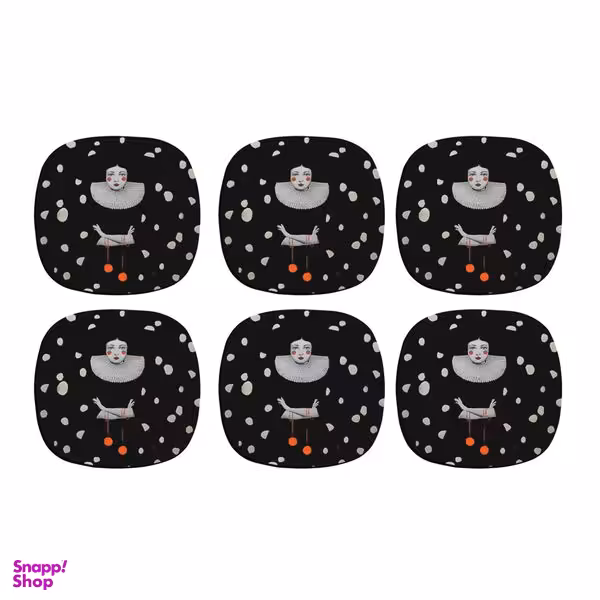 زیر لیوانی ترمه طراحان ایده مدل عروسک خیمه شبازی کد cfp1323 بسته شش عددی