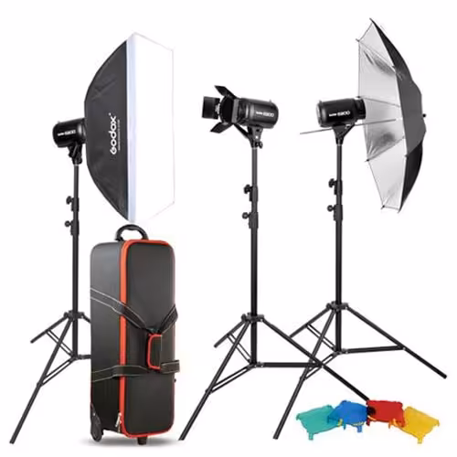 کیت فلاش استودیویی سه شاخه گودکس Godox E250 Flash Head