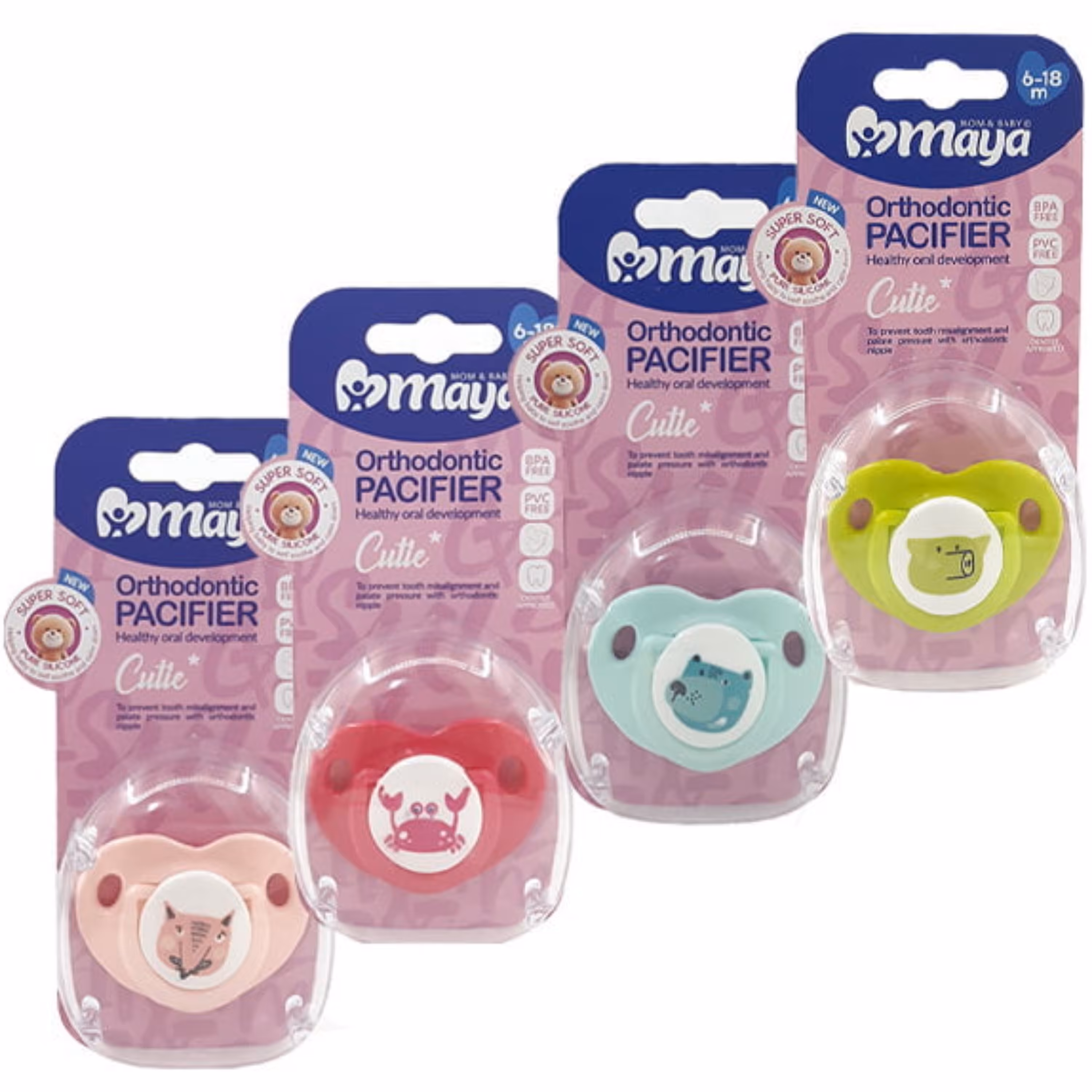 پستانک ارتودنسی کیوتی0 تا 6 و 6 تا 18 ماه مایا