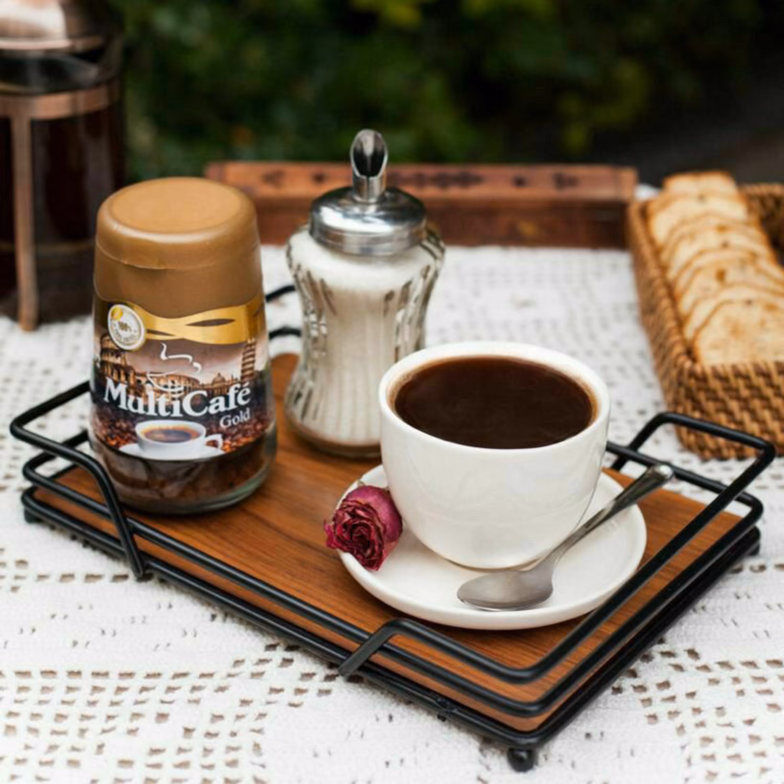 سینی مستطیل کوچک ایفل کف چوبی