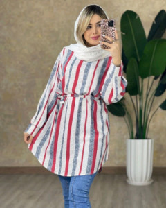 مانتو اسپرت زنانه داکرون شومیز مانتویی مدل آستین فانوسی