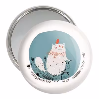 آینه جیبی خندالو طرح گربه کد 5158