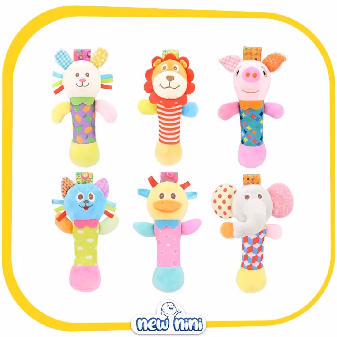 جغجغه سوسیسی نوزاد طرح حیوانات