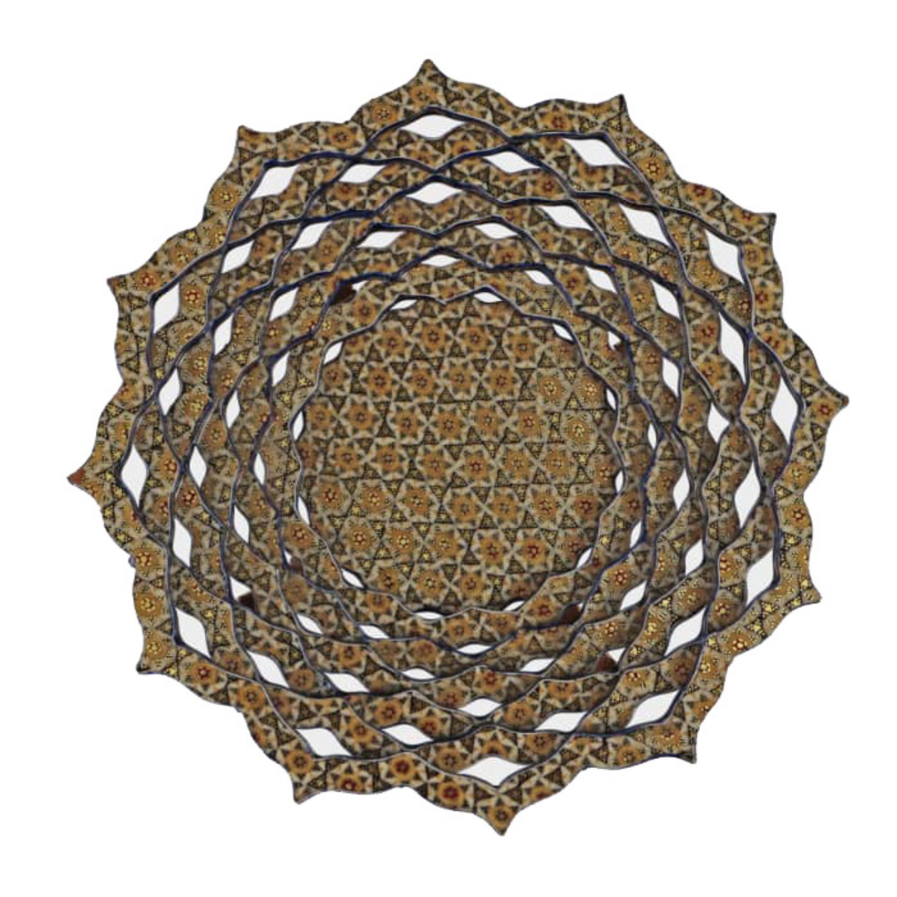 شیرینی خوری خاتم کاری سایز متوسط