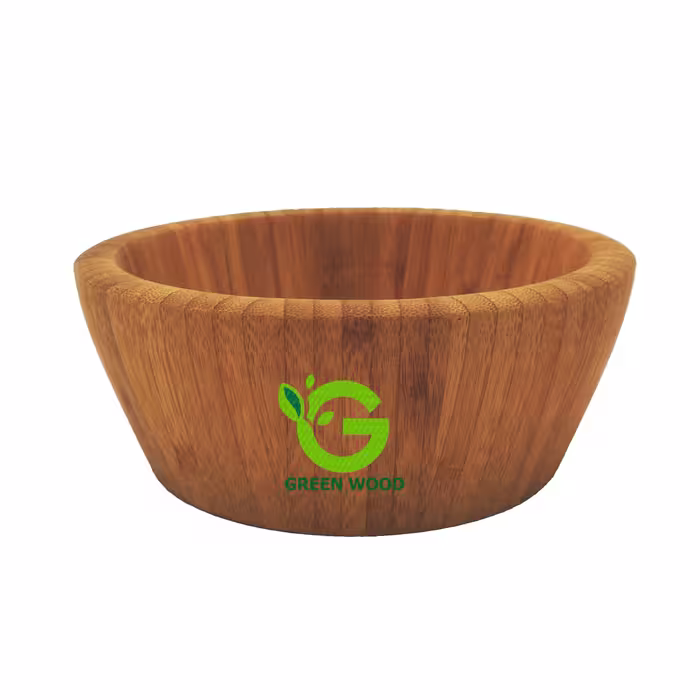 کاسه میوه و سالاد چوبی بامبو مدل D15 کد Gw141001002