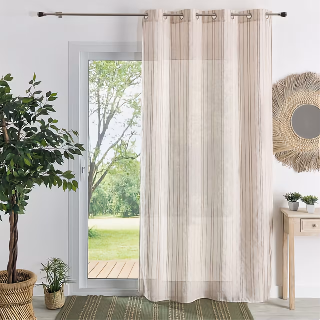 پرده تور شاین لمه نقره ای  مدل پانچی سایز 150 در 280