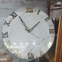 ساعت رزین طرح ماربل هشت میلیمتری در دو رنگ سفید و مشکی