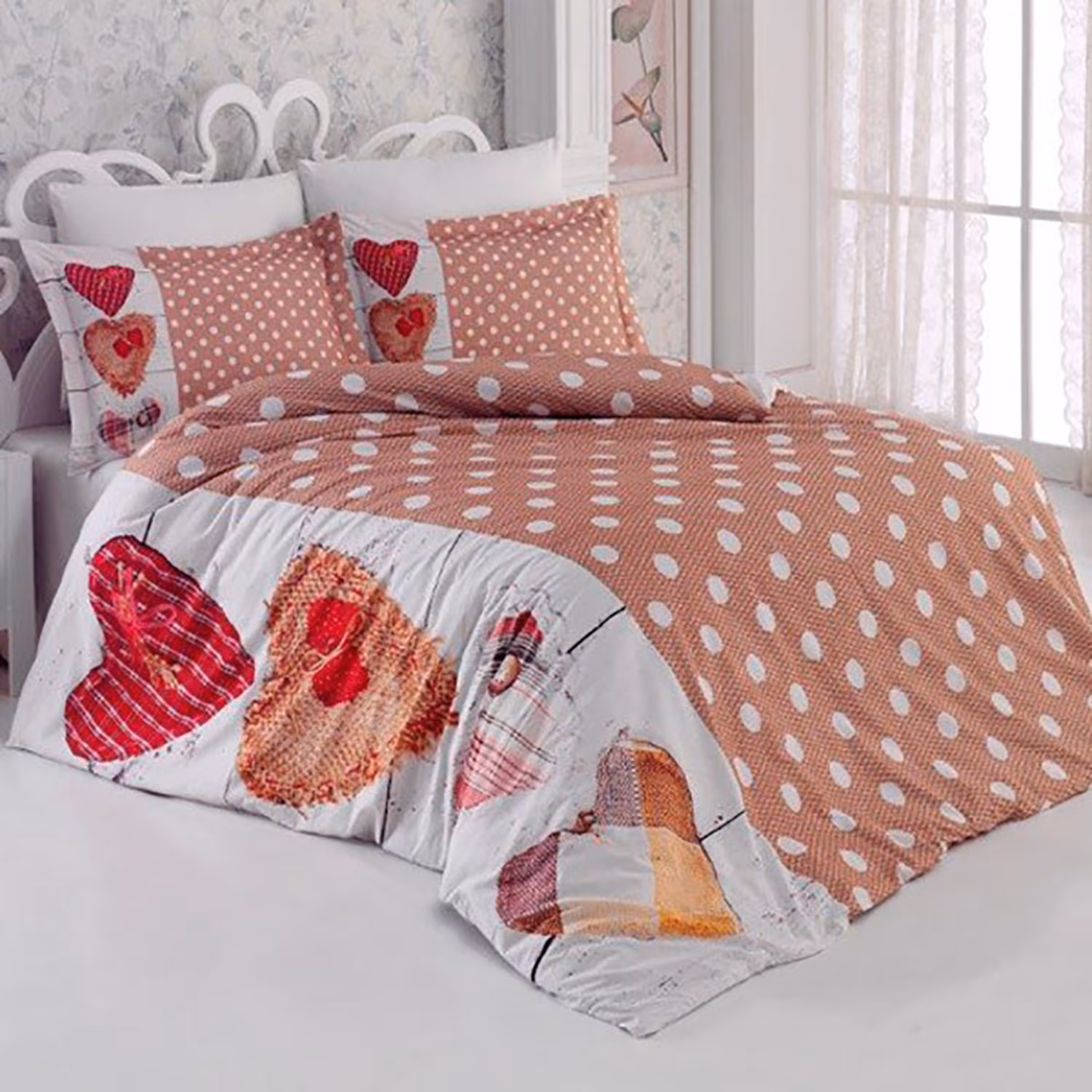 سرویس ملحفه کالرز آو فشن طرح Yalin Ask سری رنفورس دونفره 4 تکه - کد 44025155003