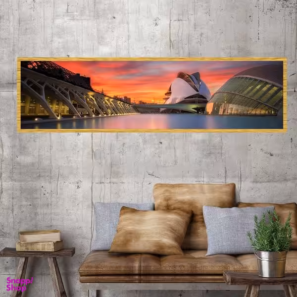 تابلو بکلیت طرح منظره شهری مدرن مدل کشیده T-7428