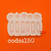 قالب سیلیکونی گلسر چندتایی   6سانت و قطعات  تزیینی 2ونیم سانتی