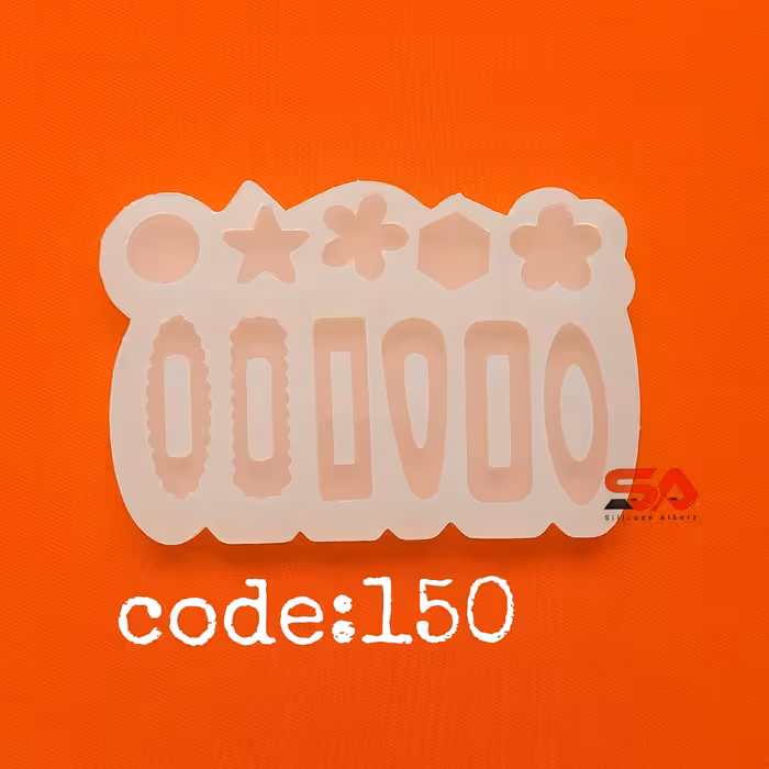 قالب سیلیکونی گلسر چندتایی   6سانت و قطعات  تزیینی 2ونیم سانتی