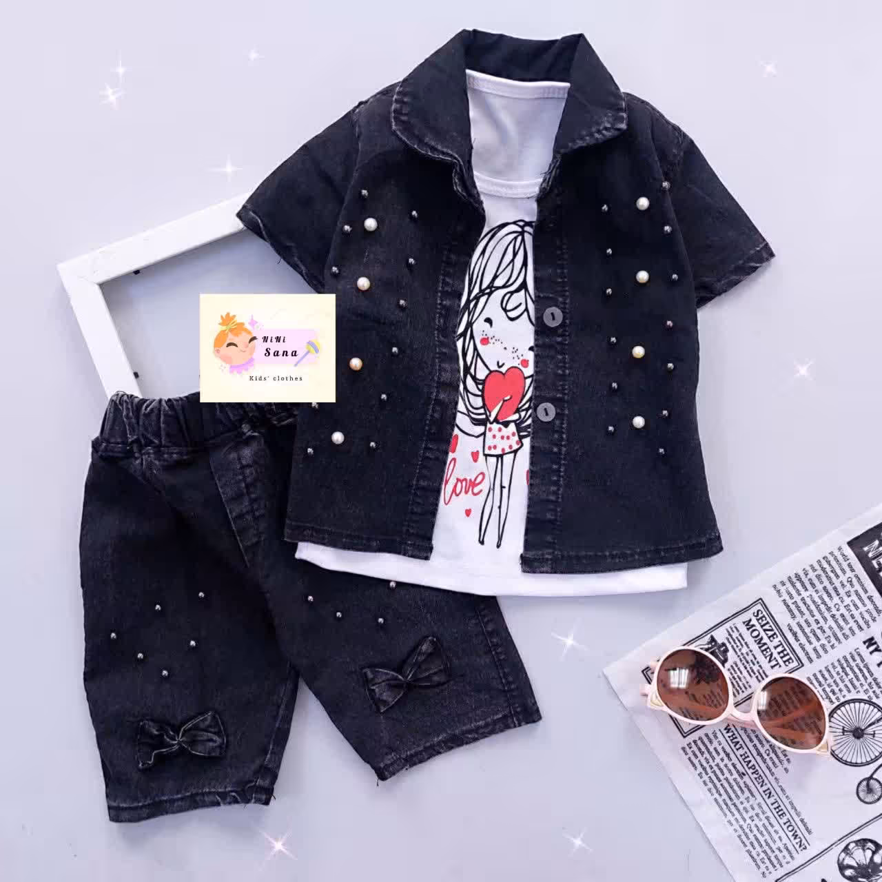 سه تیکه جین دخترانه