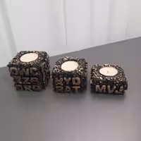 جاشمعی سه سایز مدل (حروف)