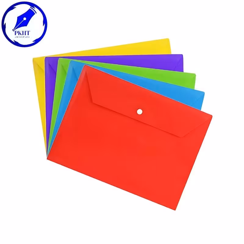 پوشه دکمه دار A4 رنگ جور 160 میکرون با چاپ رایگان