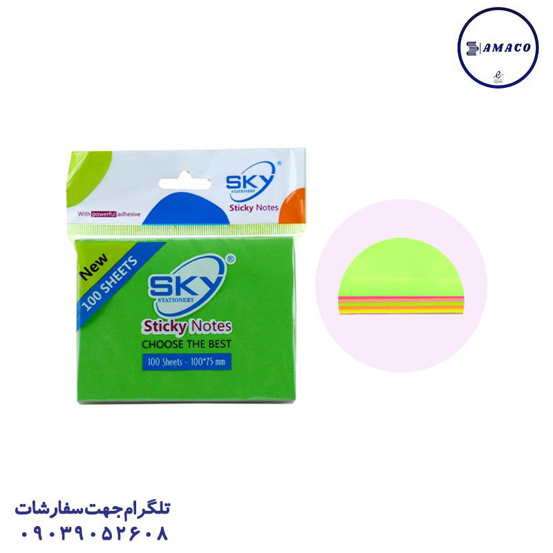 نوت 75*100 بدون خط 1052 (384) اسکای