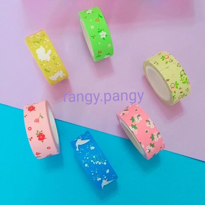 چسب واشی طرح گل مناسب برای دفتر و کتاب کاردستی بولت ژورنال و ....با چسبندگی بالا و کیفیت عالی