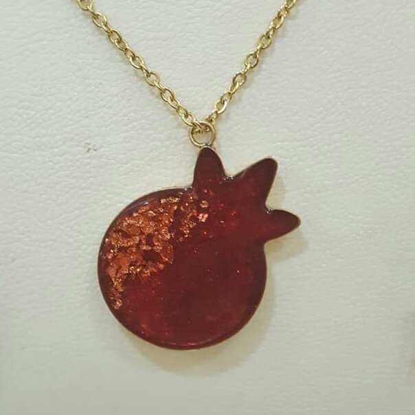 آویز رزینی انار