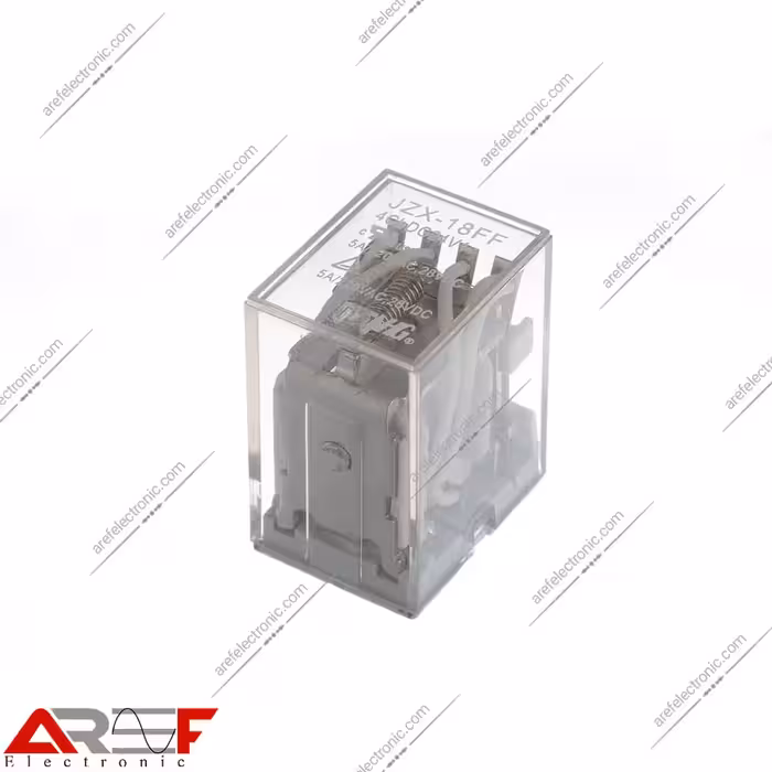 رله NHG مدل JZX-18FF 4CbDC24V1 دارای 24 ولت 5 آمپر 14 پین - فروشگاه عارف الکترونیک