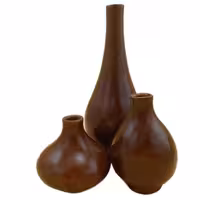 ست گلدان سالونک مدل چوبی سه عدد
