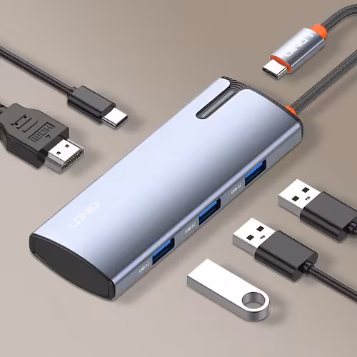 هاب 5پورت USB-C الدینیو مدل LDNIO DS-15H