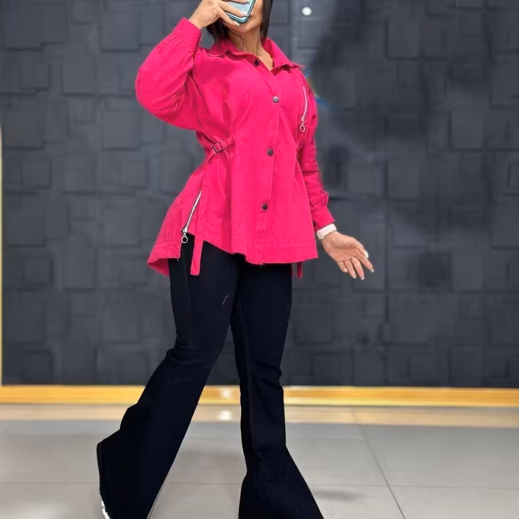 مانتو دو زیپ داکرون رنگبندی جذاب فری از 38 تا 46 قد 67 و 77 