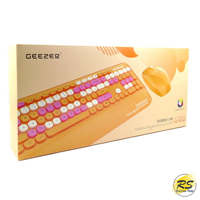 کیبورد و ماوس بی سیم گیزر مدل GEEZER G100