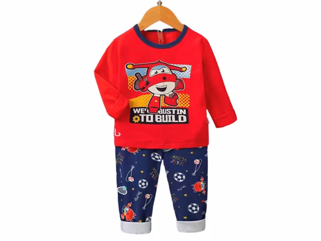 بلوز و شلوار راحتی پسرانه طرح ماشین