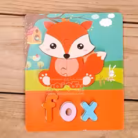 پازل چوبی جاگذاری آموزشی طرح روباه کد P/4215/FO