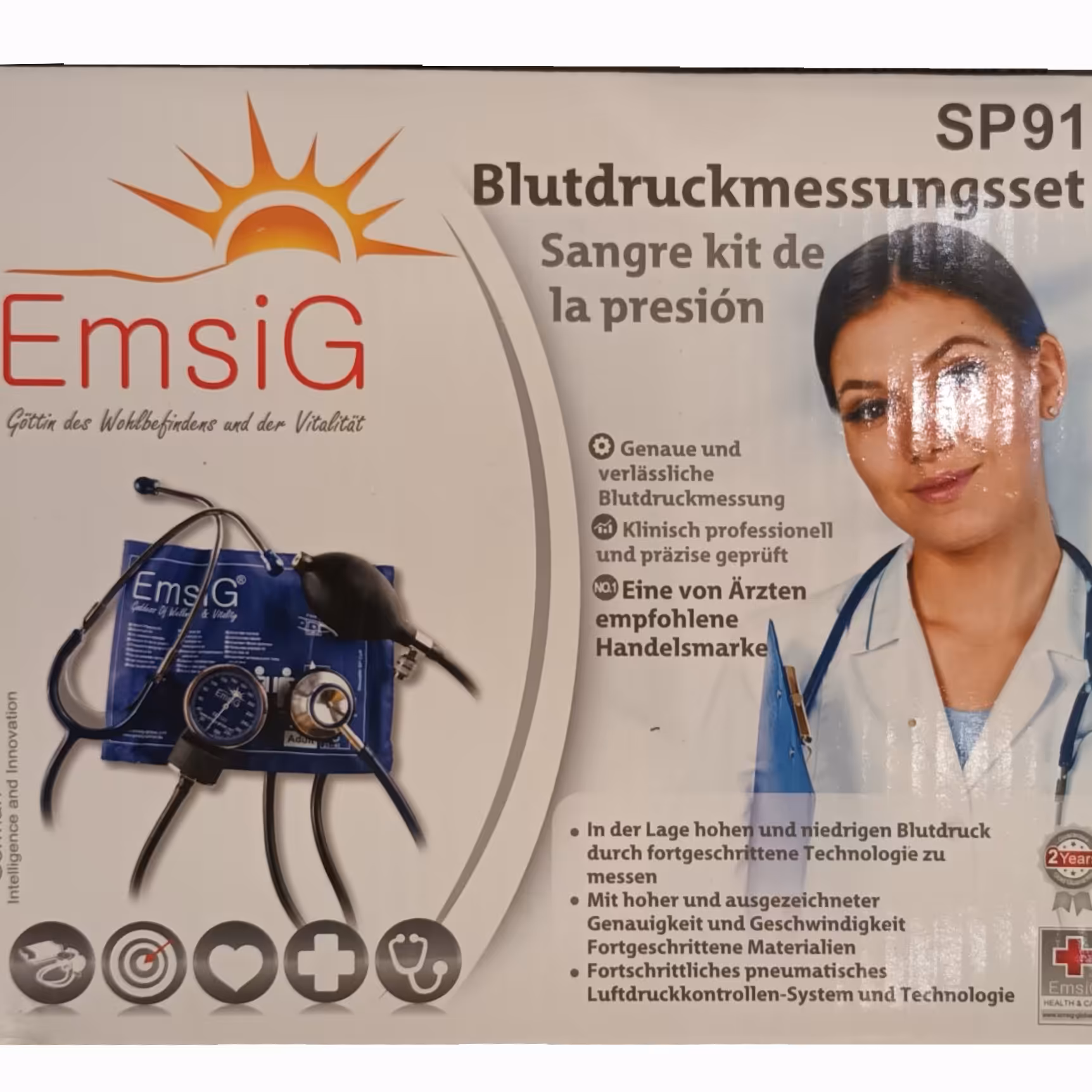 فشارسنج عقربه ای برندEMSIGمدلSP91 با دوسال گارانتی و ده سال خدمات