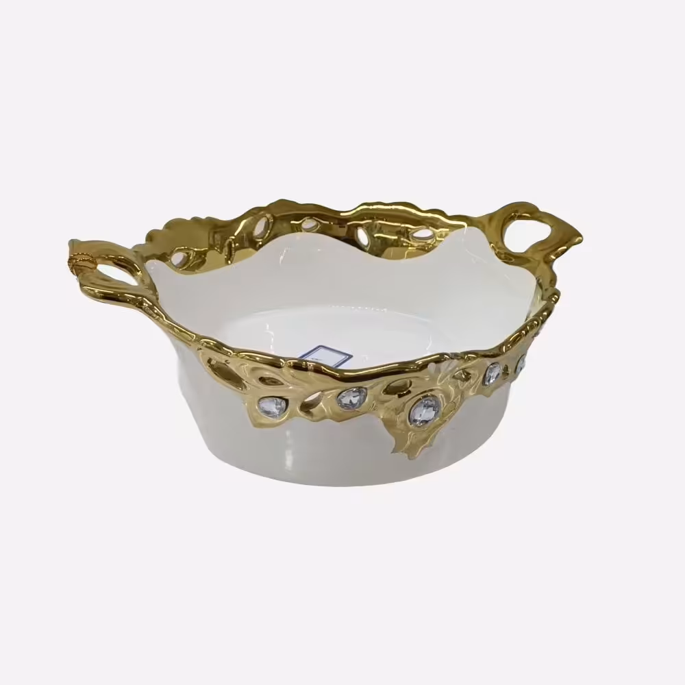 شکلات خوری سرامیکی طلایی کوچک یونیک کد 1669