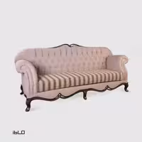 مبل سه‌نفره نئوکلاسیک لیونا (کرم‌قهوه ای)