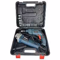 مجموعه دوعددی  دریل چکشی و مینی فرز باس به همراه اقلام 