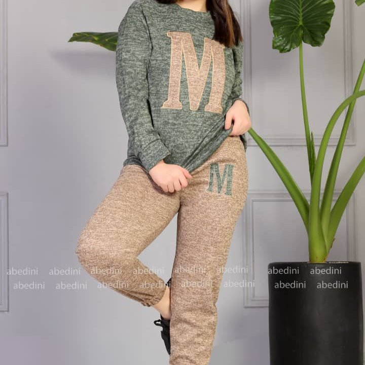 ست بلوزوشلوار انغوره طرح M دوسایز مناسبی سایز 36 تا 48