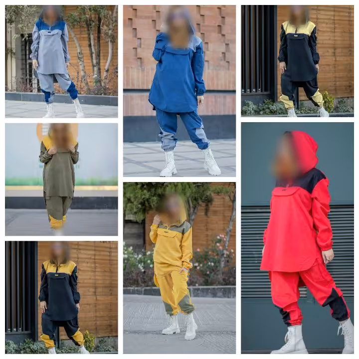 ست هودی و شلوار پاییزه در رنگبندی _فری سایز تا حدود سایز 48 (قبل از سفارش از غرفه دار موجودی گرفته شود )