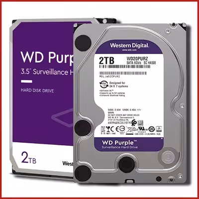 هارددیسک اینترنال وسترن دیجیتال هارد بنفش WD ظرفیت 2 ترابایت