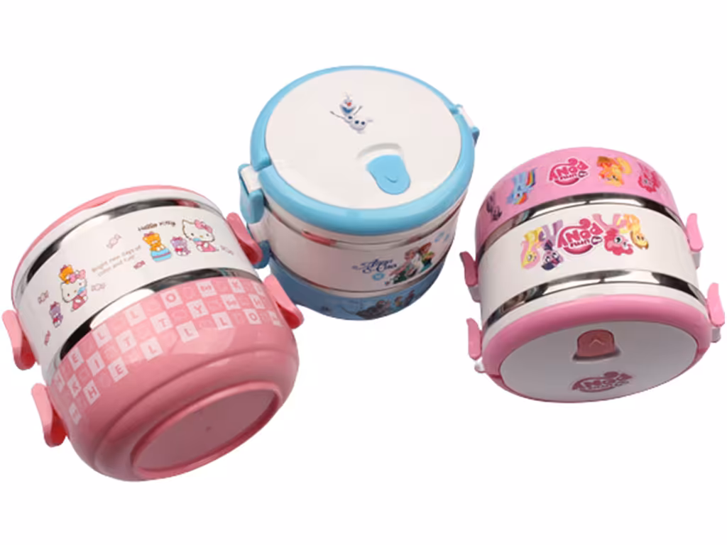 ظرف غذای استیل دو طبقه