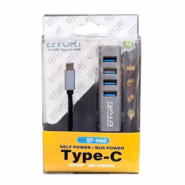 هاب USB 3.0 چهارپورت ایفورت مدل EF-H40