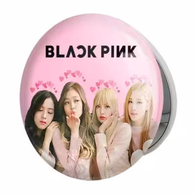 آینه جیبی خندالو طرح گروه بلک پینک Black Pink مدل تاشو کد 2810